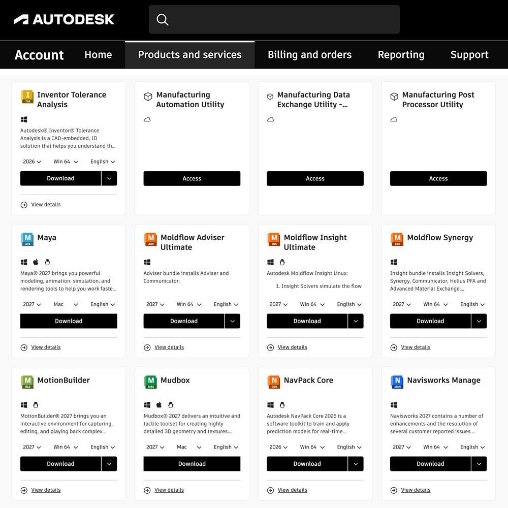 Autodesk Maya (Multiple Versions) – 3 Year Access