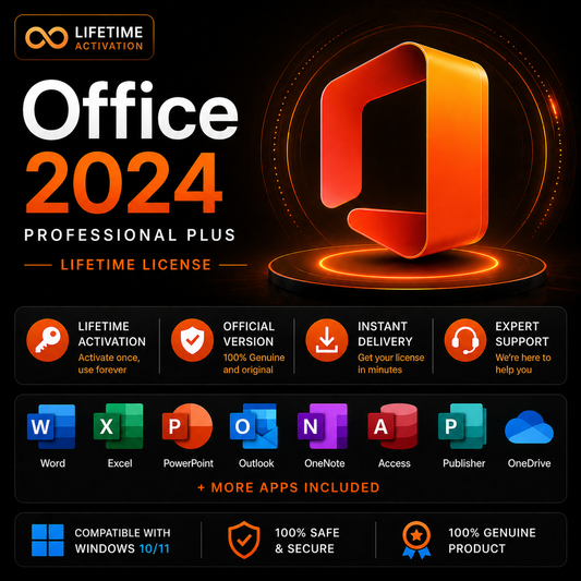 Microsoft Office 2024 (Lifetime) – Genuine License Key