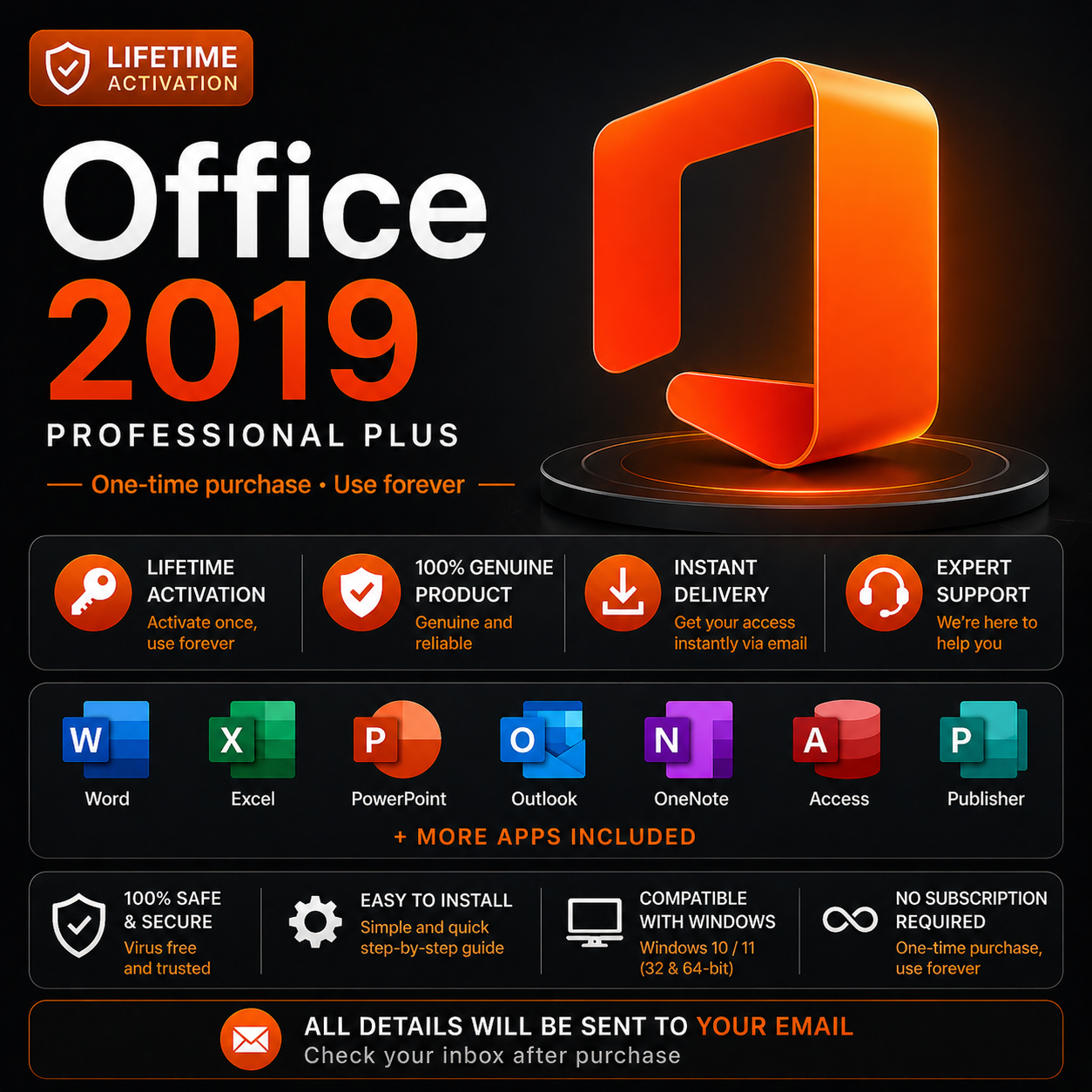 Microsoft Office 2019 Pro Plus – Activation Key (Lifetime)