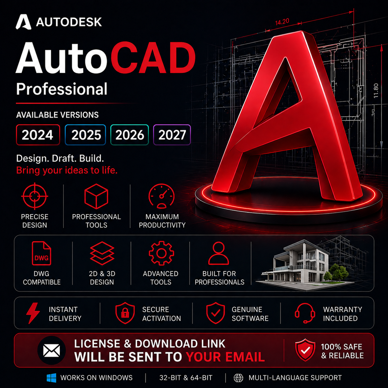 AutoCAD (3 Years) – Full Version Access